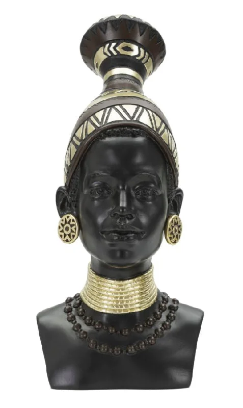 African Women Head Sculpture (Modern Decoration)