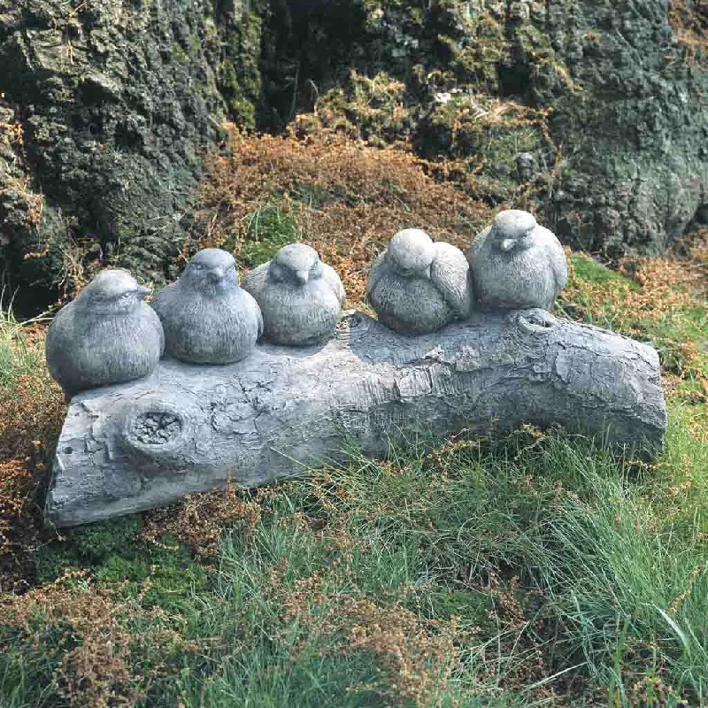 Campania International Birds on a Log Garden Statue