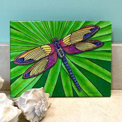 Ceramic Tile - Dragonfly - 6" x 8" - SKD