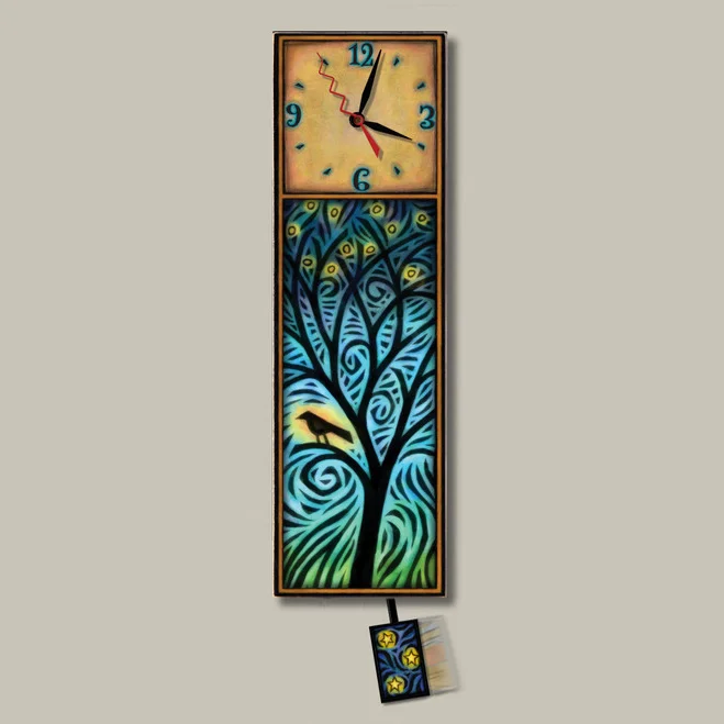 Clock - Night Bird/Tree - WAC291