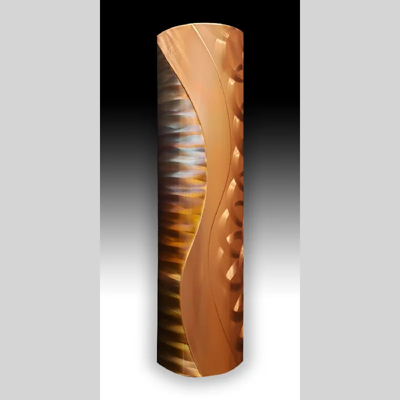 Copper Wall Art - Copper Curves II - 4" x 17"