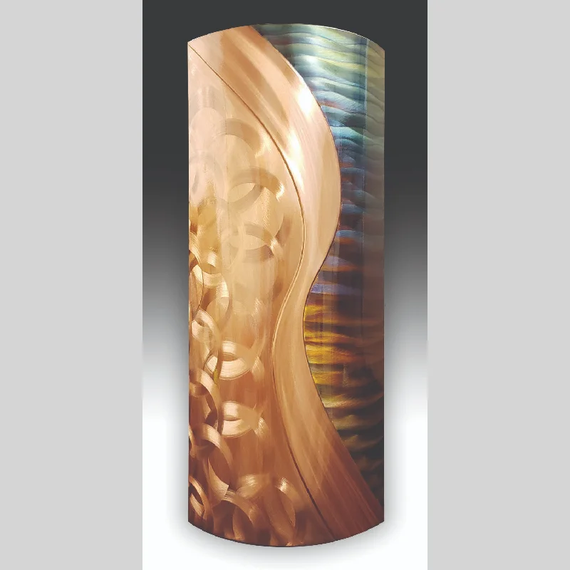 Copper Wall Art - Copper Curves II - 8" x 17"