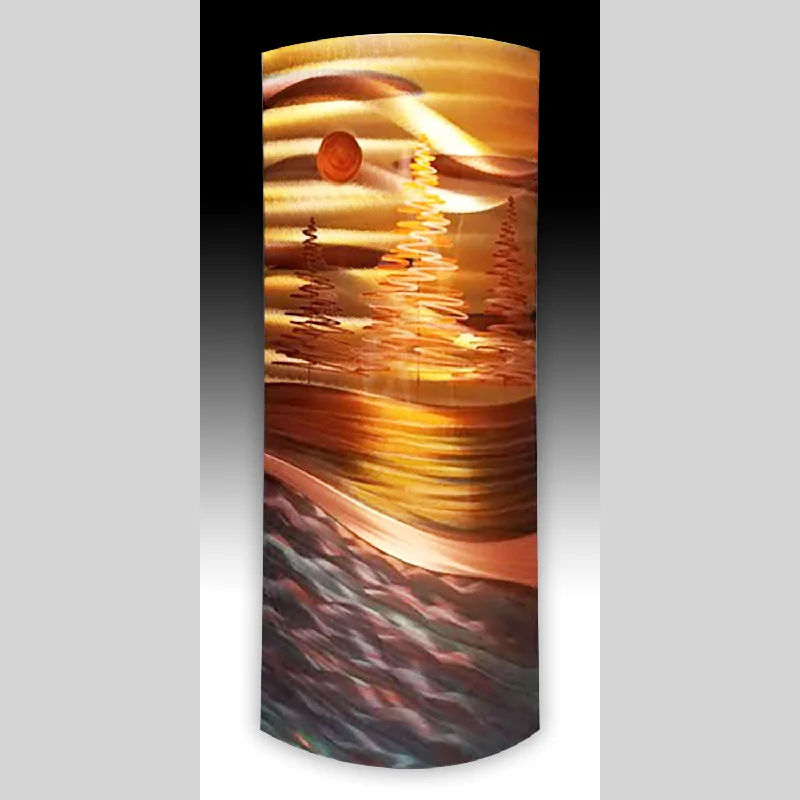 Copper Wall Art - North Shore Lake - 12" x 26"