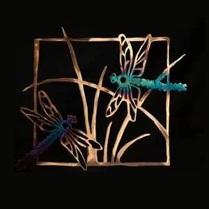 Dragonfly Wall Art - Copper Torch