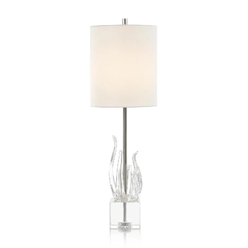 GLASS SCULPTURE TABLE LAMP