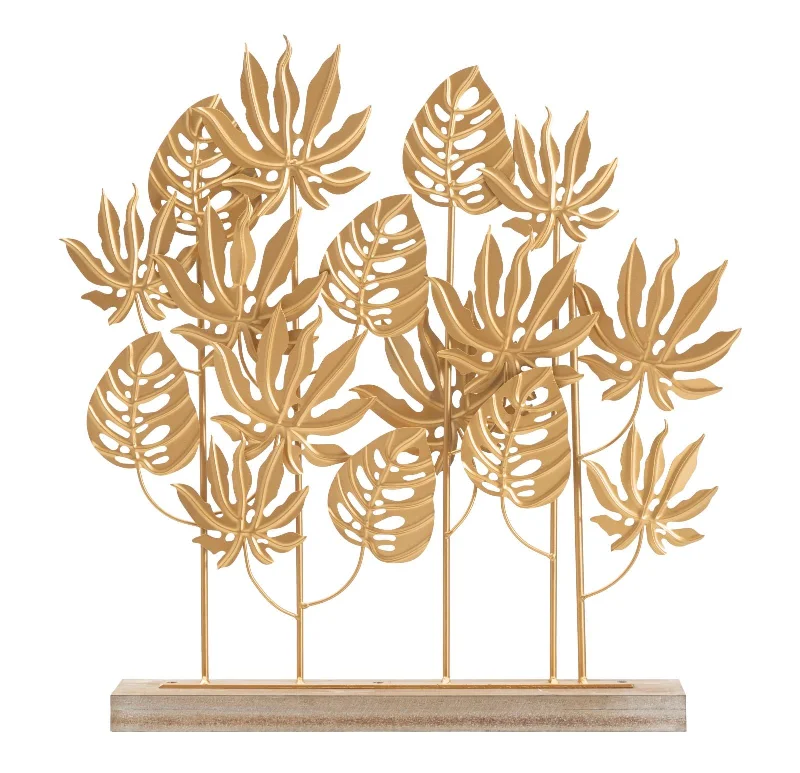 Gold Leaf Bouquet Decoration (Modern Sculpture)