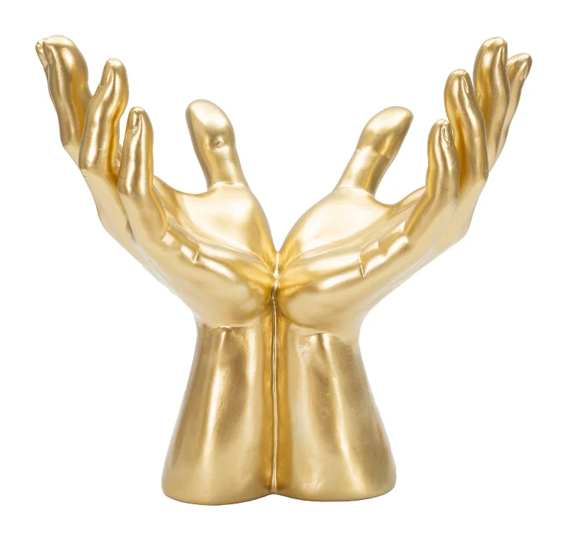 Golden Hands Statue (Modern Decoration)