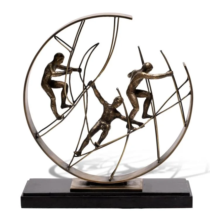 Maitland Smith 89-1812 - Dynamic Climbers Sculpture (SH41-090716)