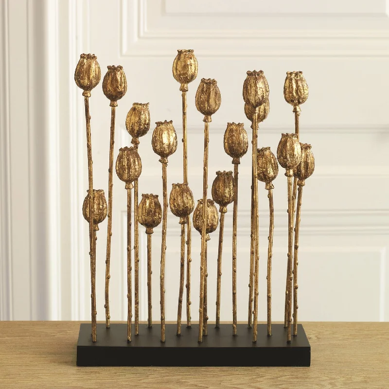 POPPY POD SCULPTURE MULTI-GOLD