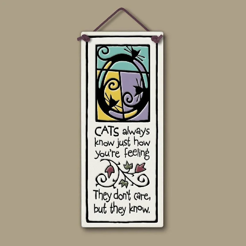 Tile - Large Tall - Cats Always Know - 385