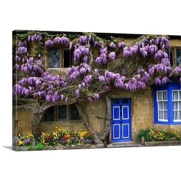 Barbara van Zanten Premium Thick-Wrap Canvas entitled Cottage, Broadway, Gloucestershire, England, UK