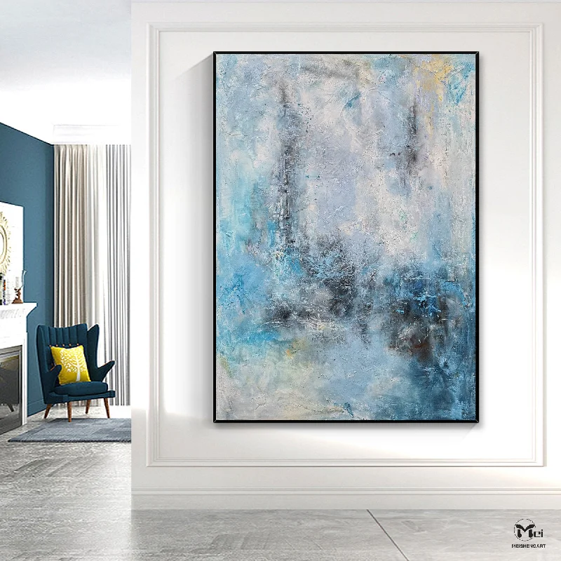 Blue And White Painting Modern Painting Living Room Wall Art Ap115