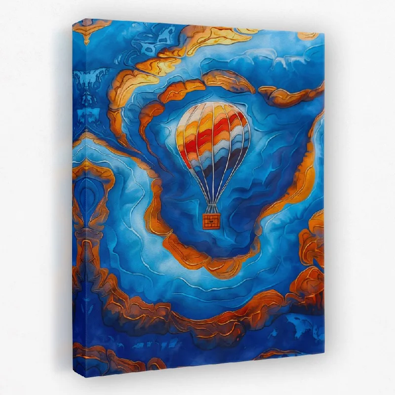 Blue Gold Hot Air Balloon