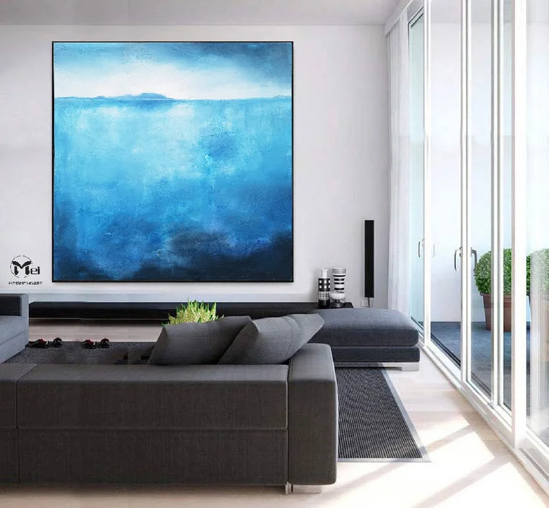 Blue Painting Large Original Painting On Canvas Abstract Acrylic Painting Kp016