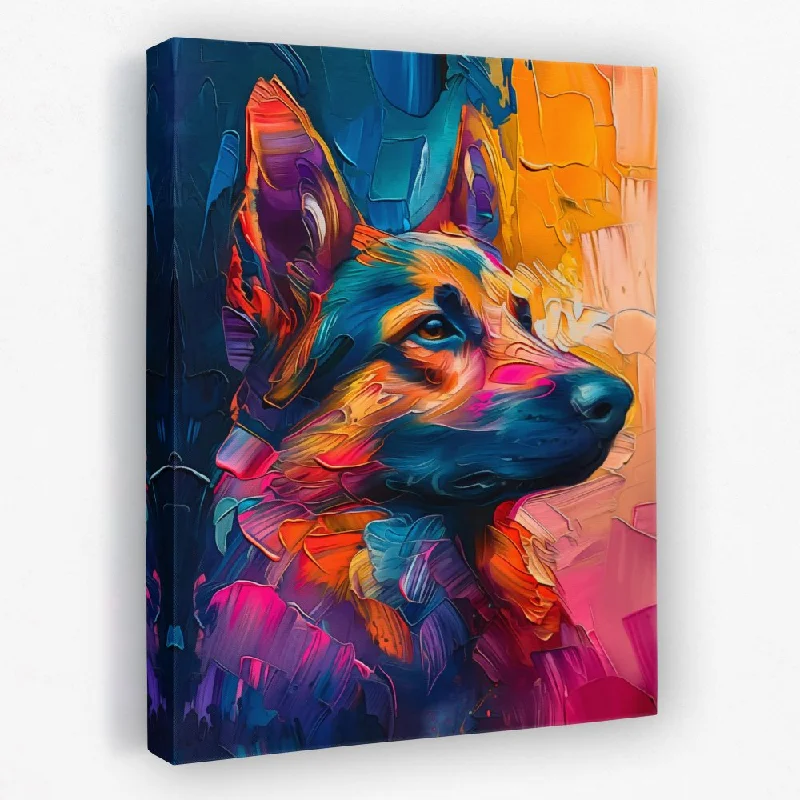 Colorful German Shepherd