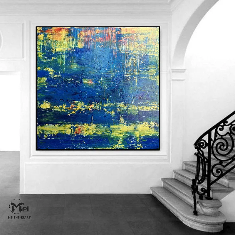 Deep Blue Abstract Painting Seascape Painting Kp014