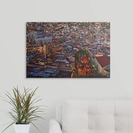 Douglas Steakley Premium Thick-Wrap Canvas entitled Cityscape of Mexico, Guanajuato, Guanajuato