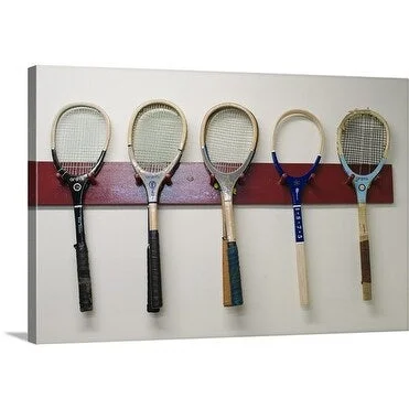 Grant Dixon Premium Thick-Wrap Canvas entitled Tennis rackets, Tasmania, Hobart, Australia