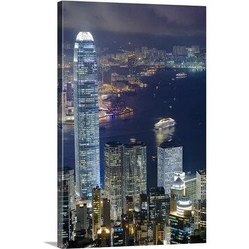 Greg Elms Premium Thick-Wrap Canvas entitled Beijing city lights, China, North-East Asia