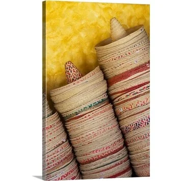 Guylain Doyle Premium Thick-Wrap Canvas entitled Stacked Sombreros, Quintana Roo, Mexico