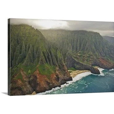 Premium Thick-Wrap Canvas entitled Aerial view of Na Pali Coast, Kauai, Hawaii