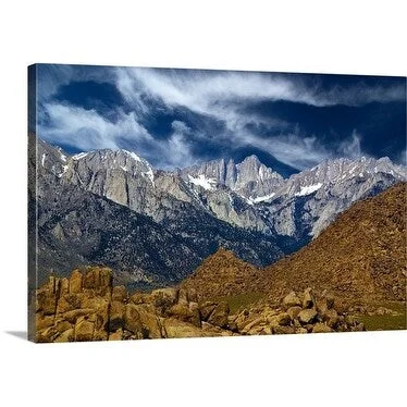 Premium Thick-Wrap Canvas entitled Alabama Hills with Mt Whitney in background, California, USA, May 2008