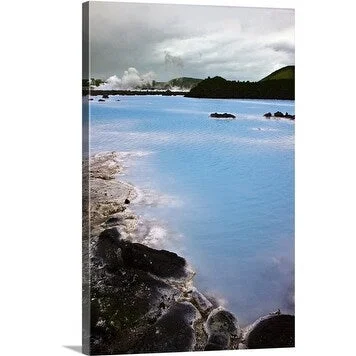 Premium Thick-Wrap Canvas entitled Blue Lagoon, Reykjanes Peninsula of Iceland, Europe, July 2009