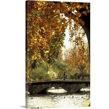 Premium Thick-Wrap Canvas entitled Cotswolds, Bourton on the water, Gloucestershire, England.