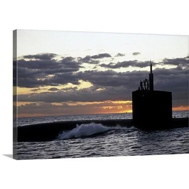 Premium Thick-Wrap Canvas entitled Nuclear submarine USS San Francisco en route from Pearl Harbor