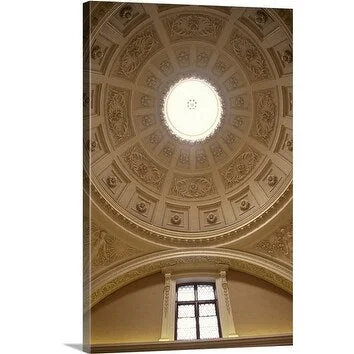 Premium Thick-Wrap Canvas entitled Old Roman Bath entrance, Bath Spas, Avon, England.