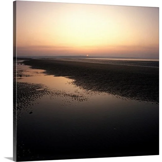 Premium Thick-Wrap Canvas entitled Sunset over the Red Wharf Bay, on the Island of Anglesey, Wales.