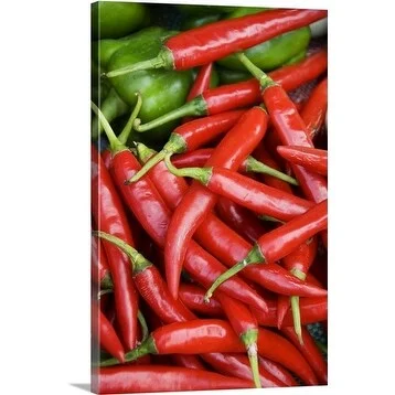 Rachel Lewis Premium Thick-Wrap Canvas entitled Chili peppers, Cambodia, Battambang, South-East Asia