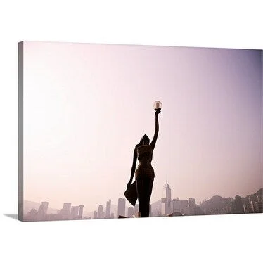 Ray Laskowitz Premium Thick-Wrap Canvas entitled Hong Kong film awards statue, Hong Kong, China