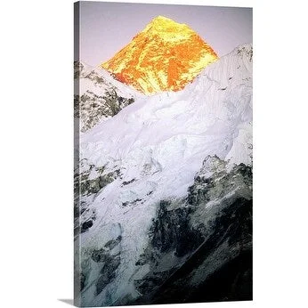 Rocco Fasano Premium Thick-Wrap Canvas entitled Mt Everest bathed in sunset light