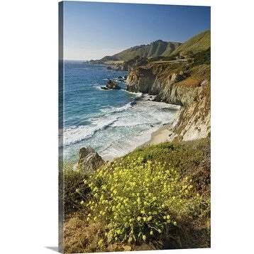 Witold Skrypczak Premium Thick-Wrap Canvas entitled Beach view, Big Sur, California,