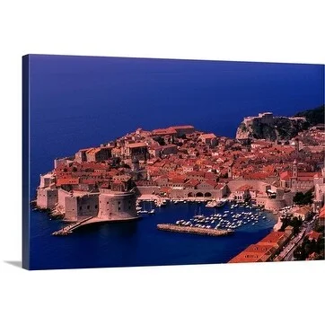 Witold Skrypczak Premium Thick-Wrap Canvas entitled Port town in Dubrovnik, Croatia